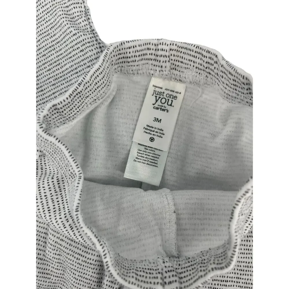 Carter's Just One Piece Black & White Outfit Baby Boys Size 3 Months
